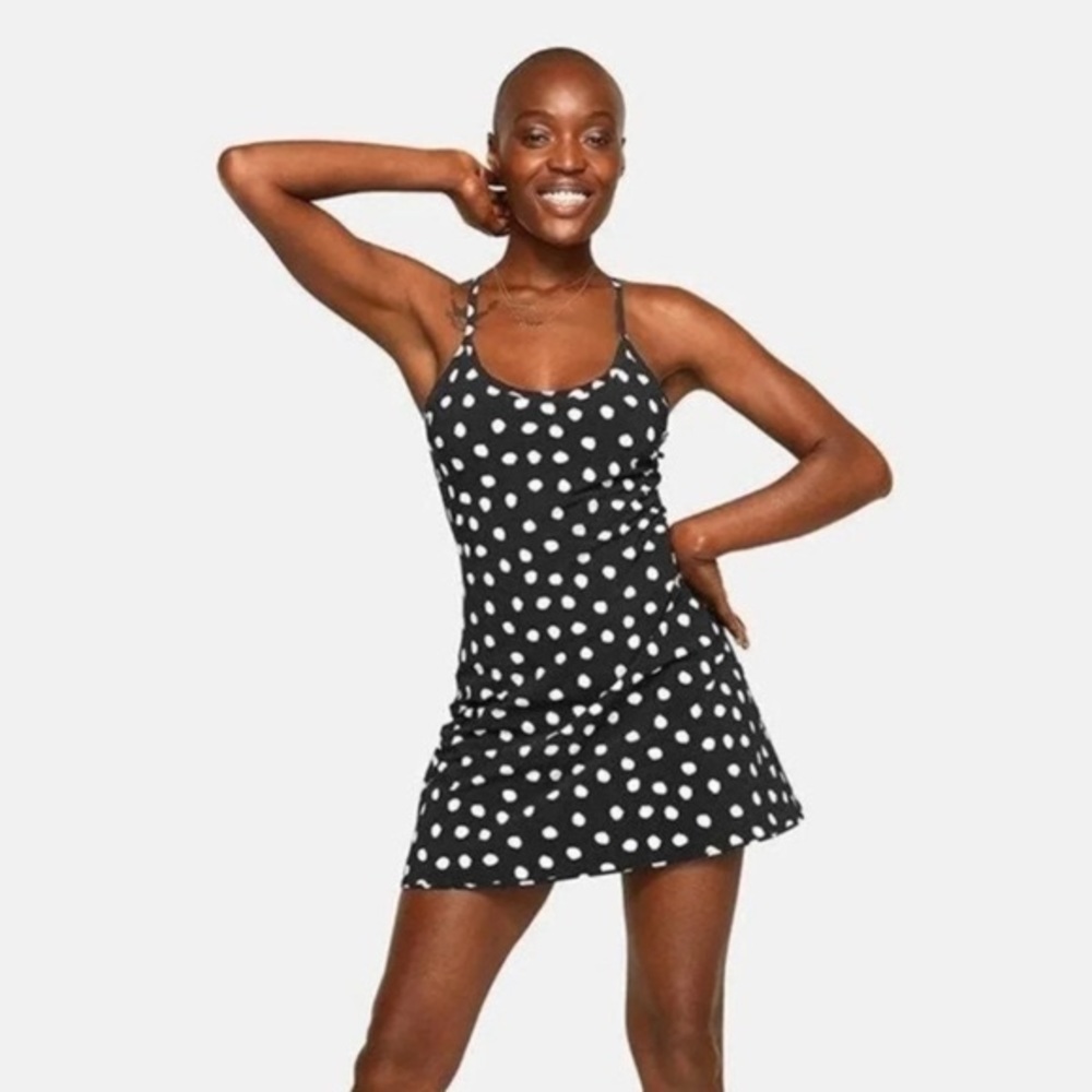 outdoor voices polka dot exercise dress